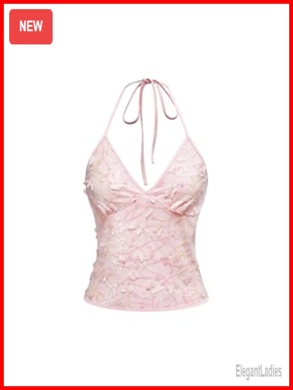 Sequin Halter Crop Top Tie Back Sleeveless Slim Fit Y2K Cami Party Top